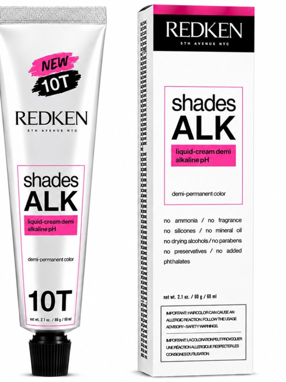 Redken Shades ALK 10T Titanium Demi-Permanent Hair Color 2.1 oz